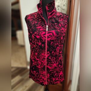 Silverware vest, red/black, size small